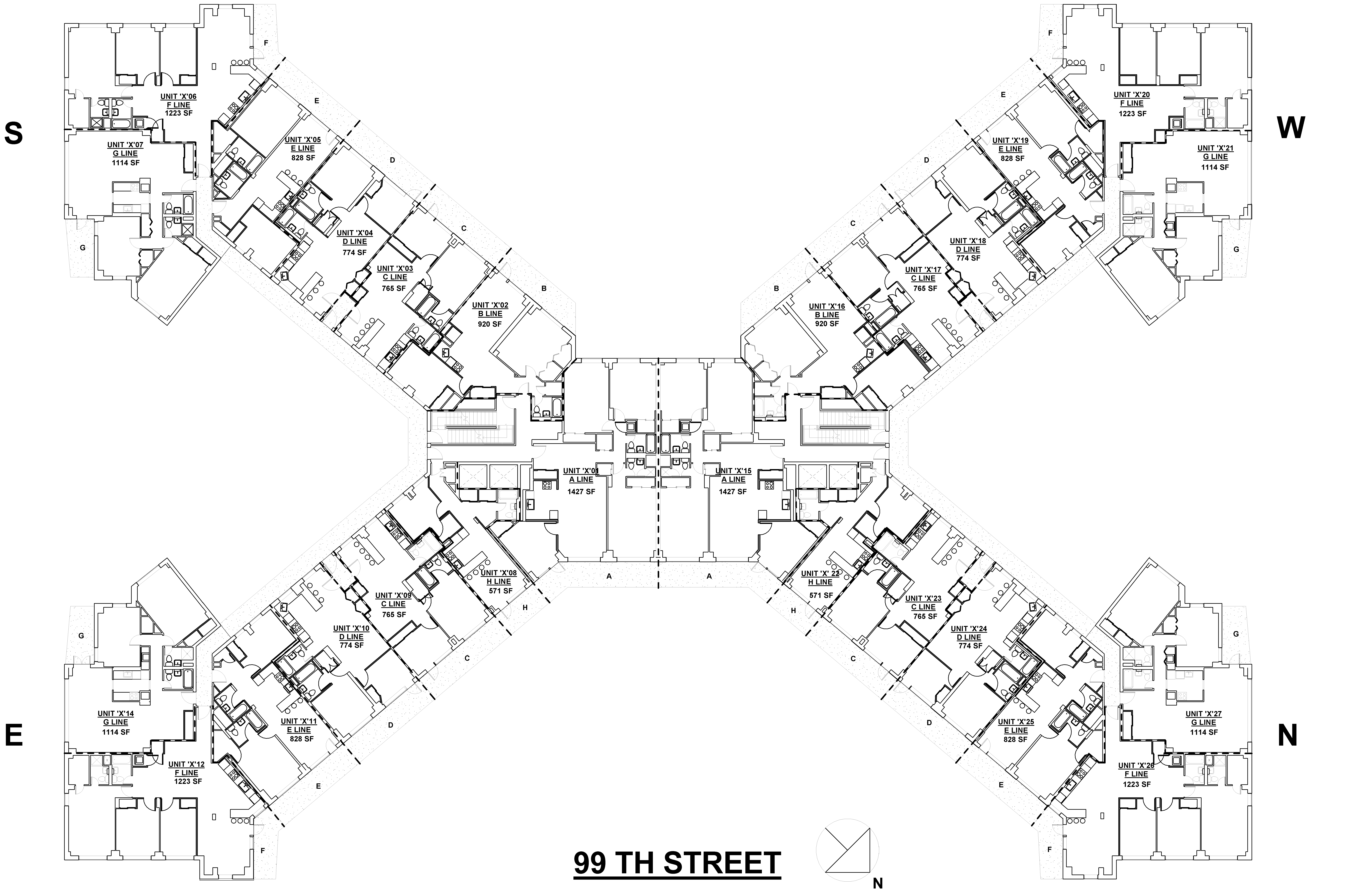 Typical Full Building Plan Floor Plan TYPICAL FLOOR PLAN KEY FLOORS 1 17