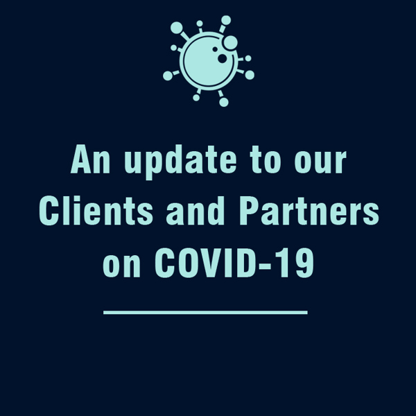 An update to our clients and partners on COVID-19